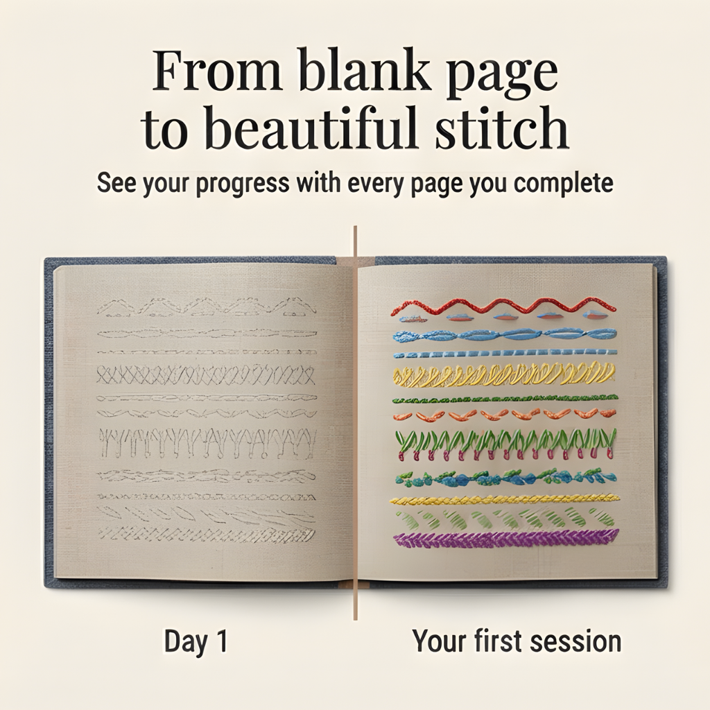 Stitchwell Beginner Embroidery Kit With 106 Removable Stitches, Complete Needlework Set