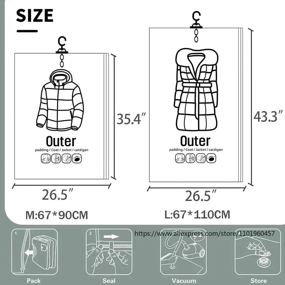Storage Solutions Organizers With Vacuum Bags For Garments Dustproof Design