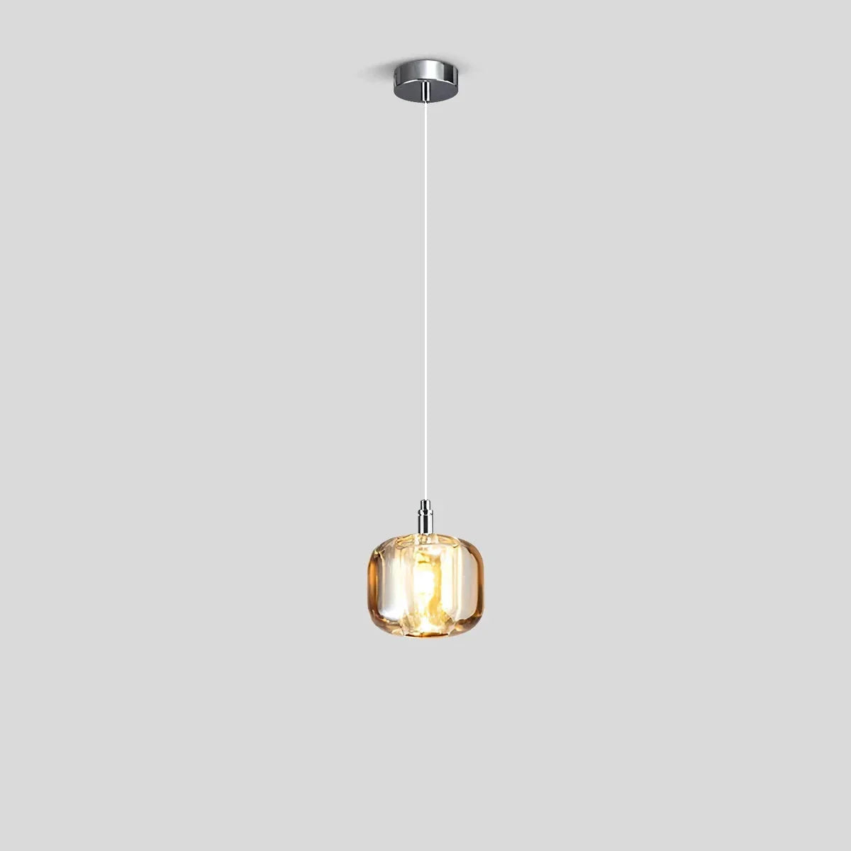 Multicolor Glass Pendant Light Fixture With Layered Lighting