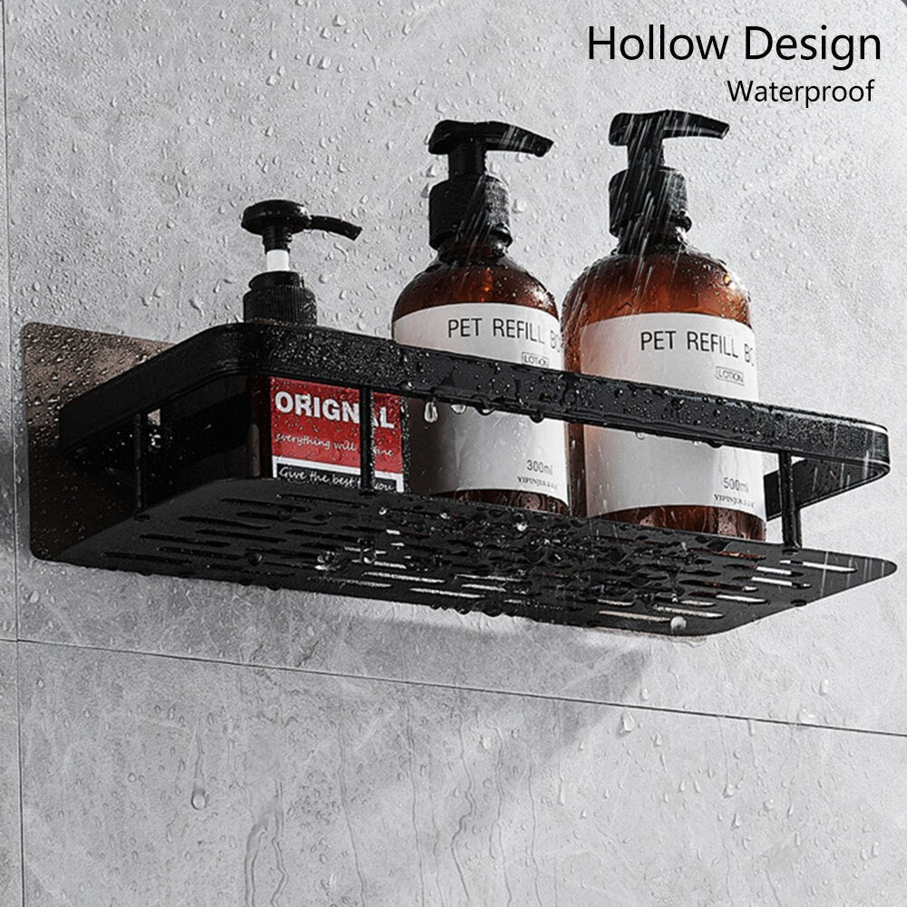 Slim Metal Bath Organizer With Suction Cups For Small Spaces