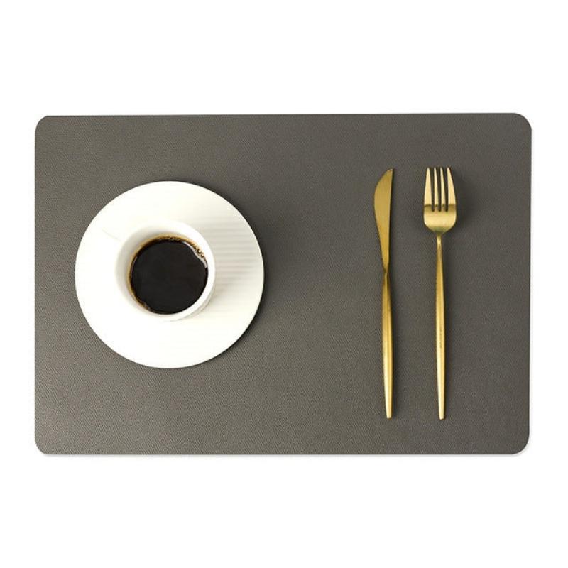 Elegant Placemats With PU Leather Finish Waterproof Non-Slip Bottoms For Table Protection