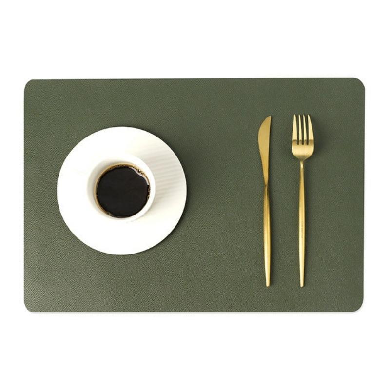 Elegant Placemats With PU Leather Finish Waterproof Non-Slip Bottoms For Table Protection