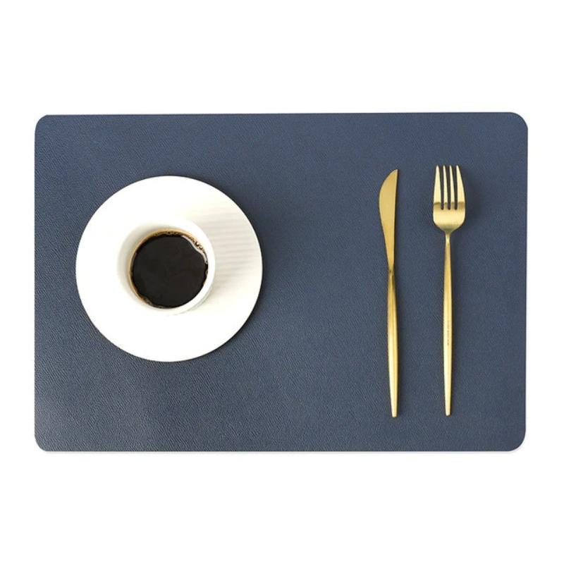 Elegant Placemats With PU Leather Finish Waterproof Non-Slip Bottoms For Table Protection