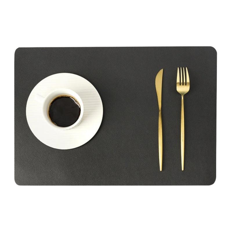 Elegant Placemats With PU Leather Finish Waterproof Non-Slip Bottoms For Table Protection