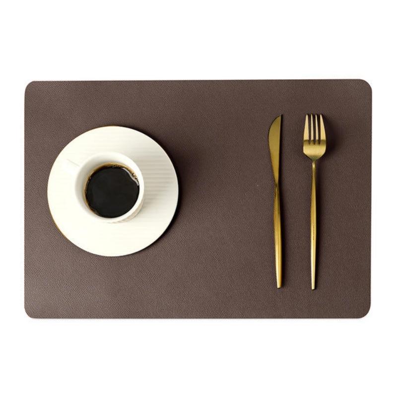 Elegant Placemats With PU Leather Finish Waterproof Non-Slip Bottoms For Table Protection