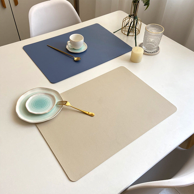 Elegant Placemats With PU Leather Finish Waterproof Non-Slip Bottoms For Table Protection