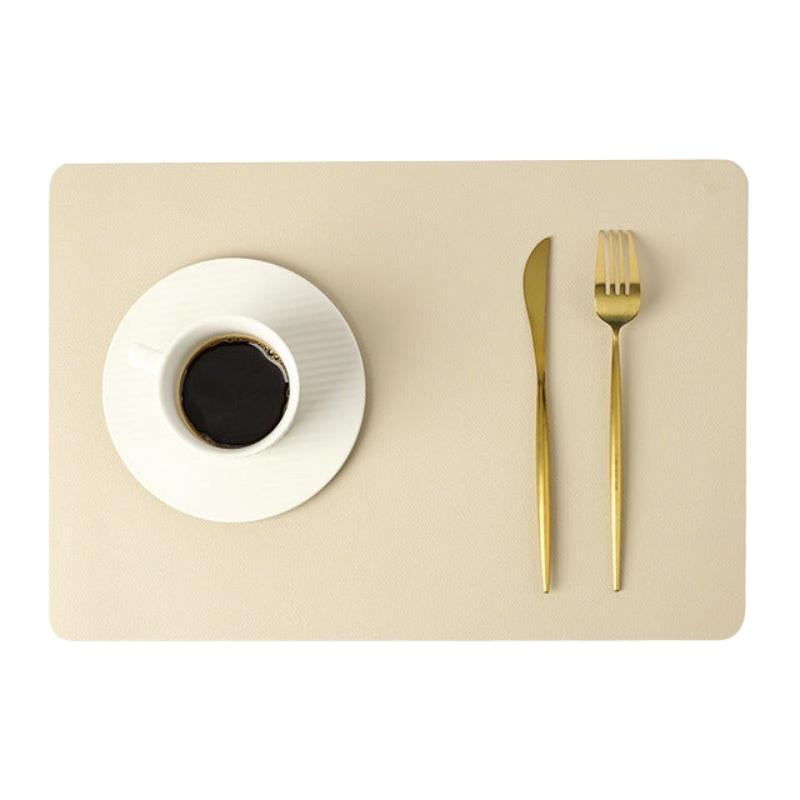 Elegant Placemats With PU Leather Finish Waterproof Non-Slip Bottoms For Table Protection