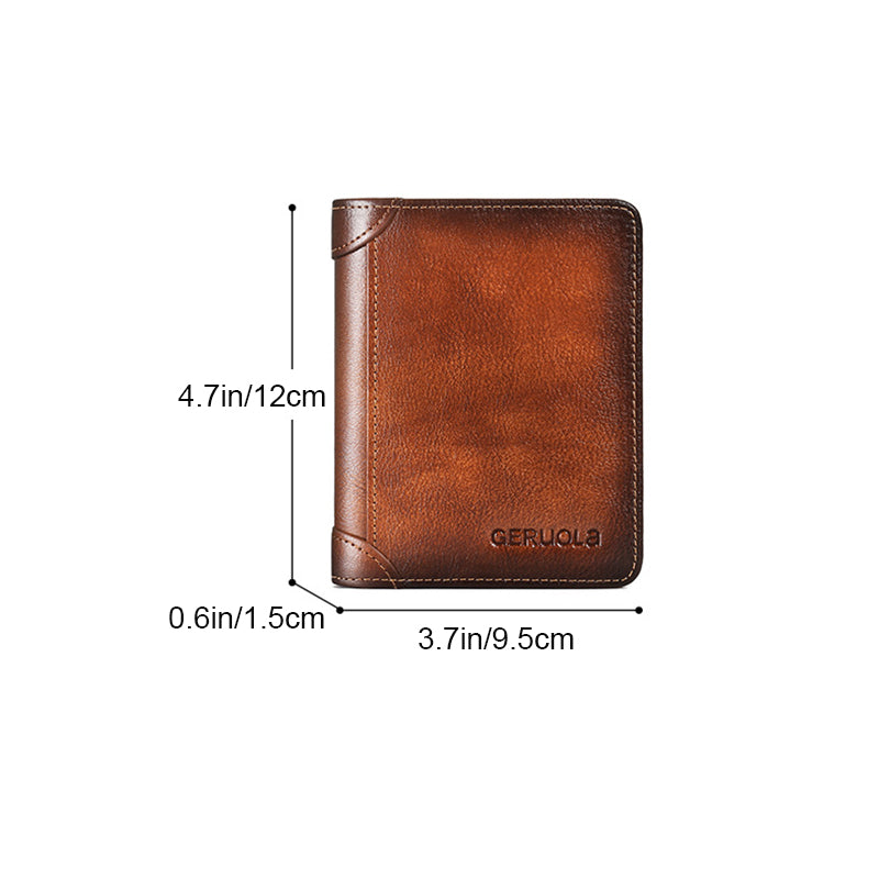 Slim RFID Blocking Wallet For Men, Premium Leather Finish, Minimalist