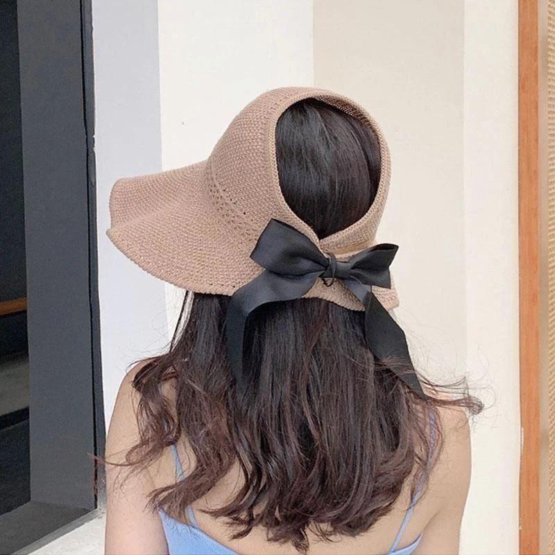 Women’s Wide Brim Beach Hat With Adjustable Size For Summer UV Protection