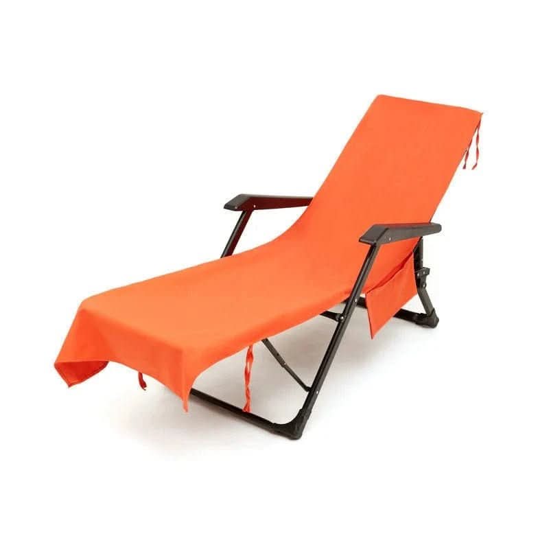 SunLounge Towel With Side Pockets And Non Slip Design For Outdoor Comfort