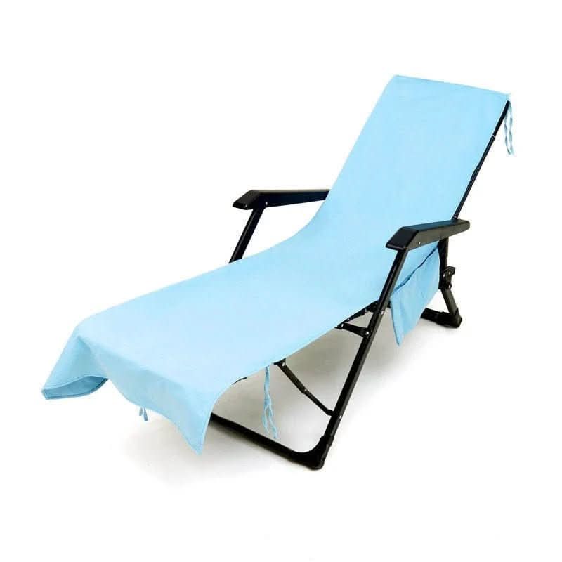 SunLounge Towel With Side Pockets And Non Slip Design For Outdoor Comfort