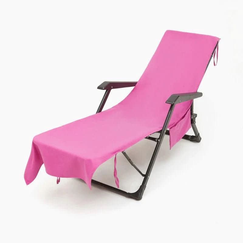 SunLounge Towel With Side Pockets And Non Slip Design For Outdoor Comfort