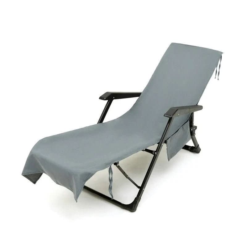 SunLounge Towel With Side Pockets And Non Slip Design For Outdoor Comfort