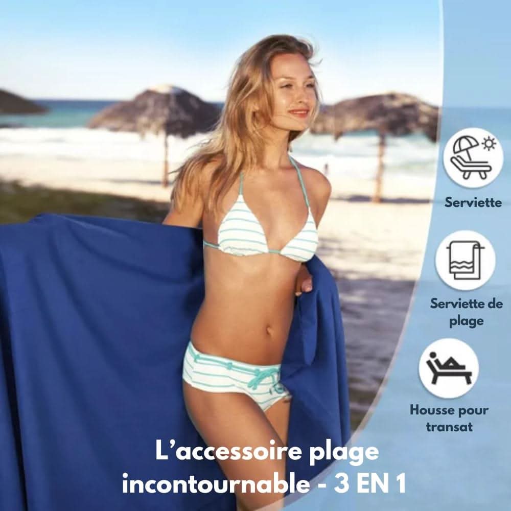 SunLounge Towel With Side Pockets And Non Slip Design For Outdoor Comfort