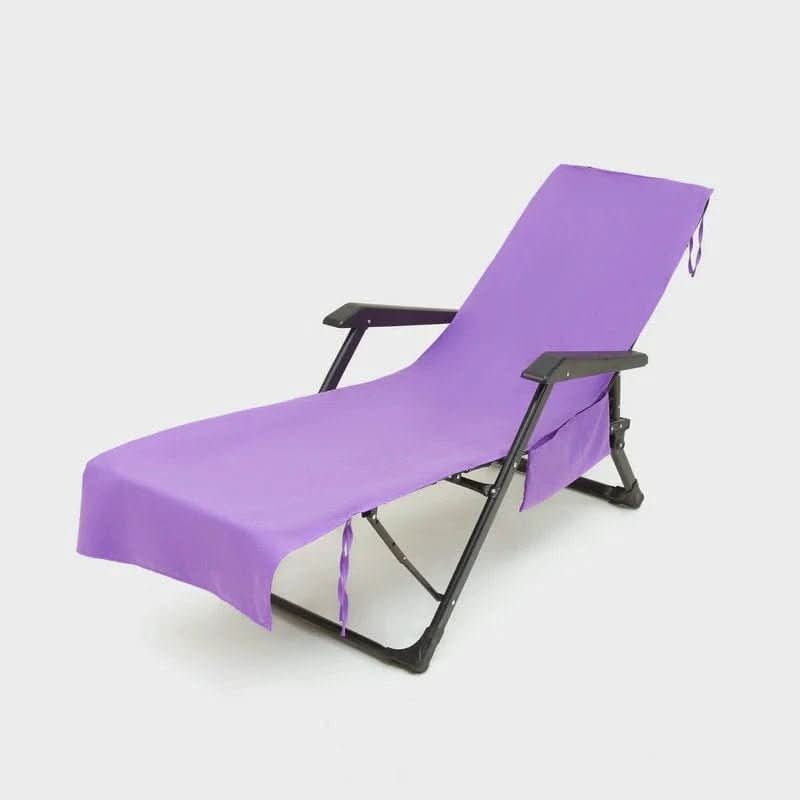 SunLounge Towel With Side Pockets And Non Slip Design For Outdoor Comfort