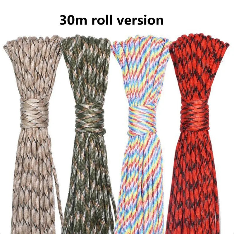 Survival Essentials Paracord Rope 550, 20 Meter Military Strength For Outdoors