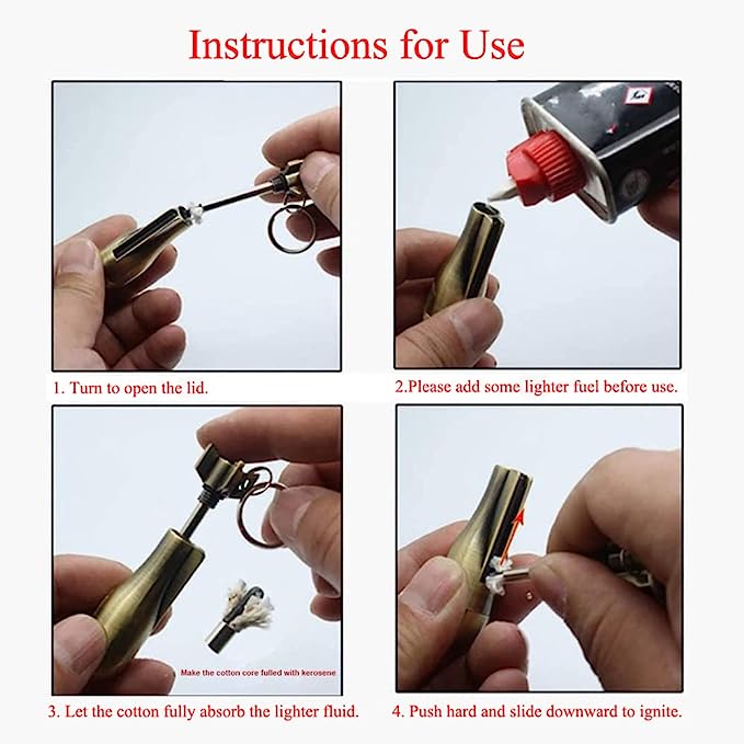 Survivor Flame Magnesium Fire Starter Lighter, 10,000 Ignitions, Waterproof