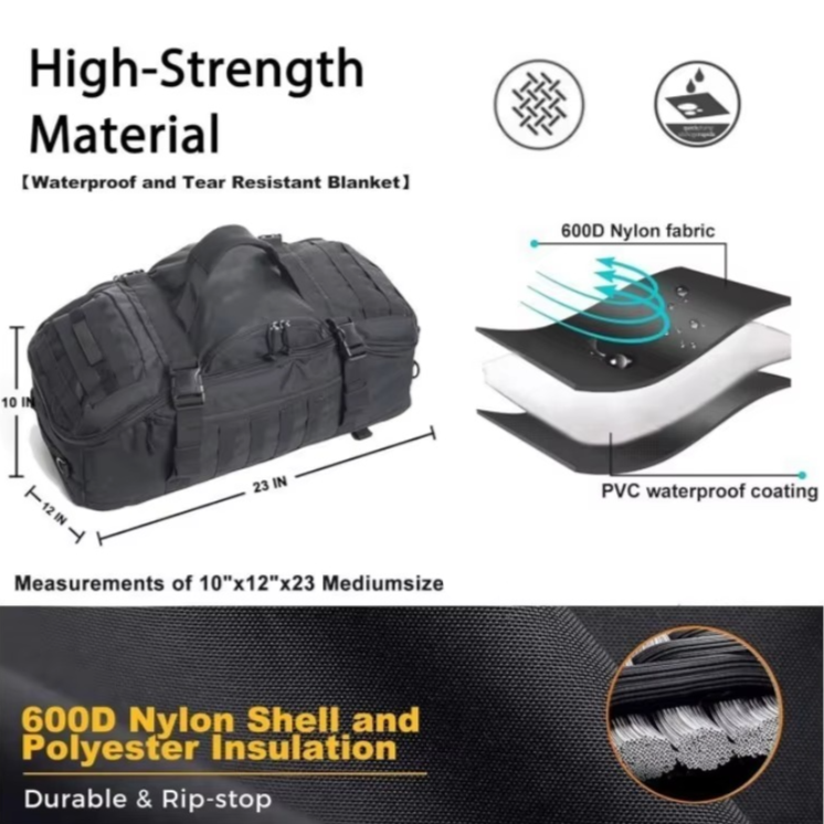 Tactical Backpack With Large Capacity Water Resistant Ergonomic Support For Outdoors
