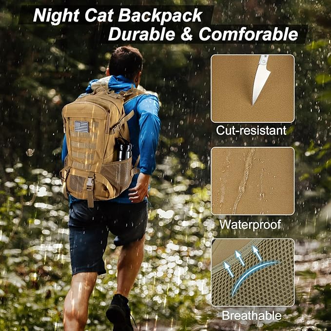 Tactical Backpack For Outdoor Adventures With Heavy Duty Storage And Weather Resistant