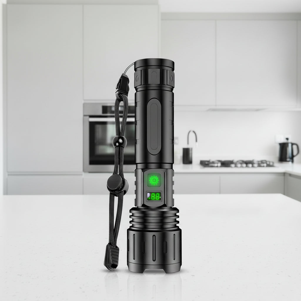 Lumina Torch Tactical Flashlight With Rechargeable Battery For Outdoor Use