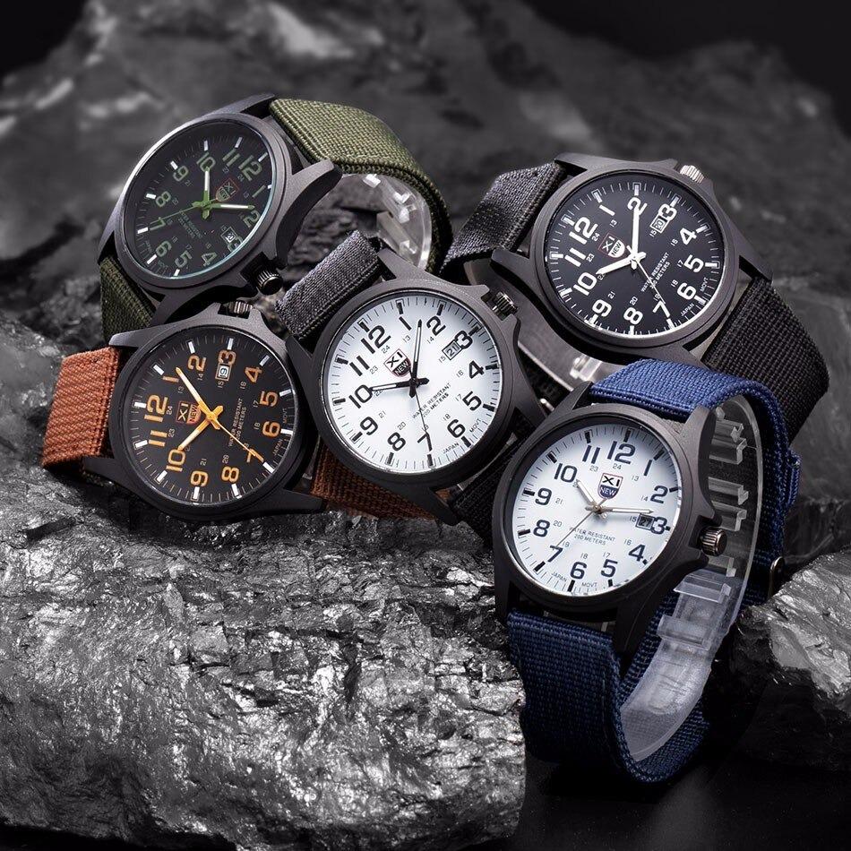 Tactical Men's Watch With Waterproof Up To 50 Meters And Shock Resistant Outdoor Timepiece