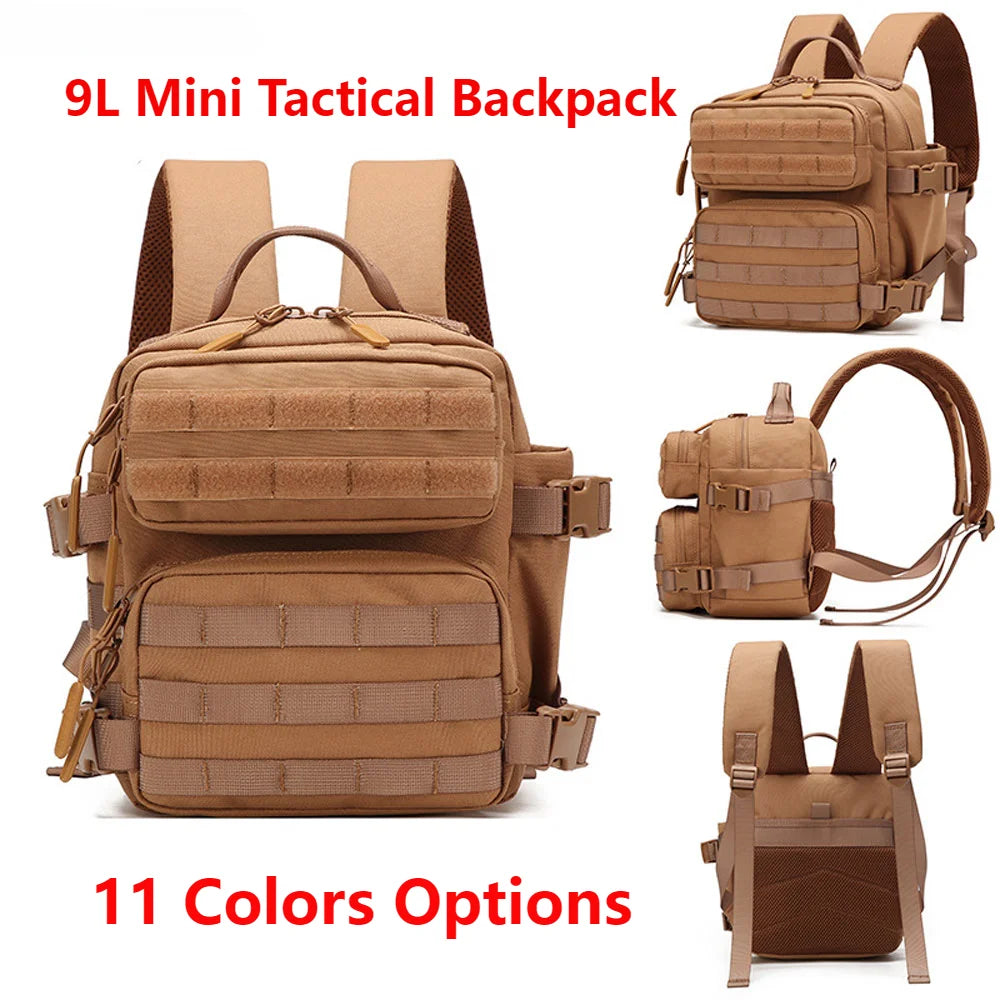 Tactivo Mini-Rucksack 9L Durable MOLLE Pack For Hiking And EDC