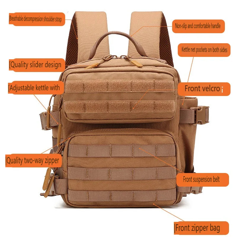 Tactivo Mini-Rucksack 9L Durable MOLLE Pack For Hiking And EDC