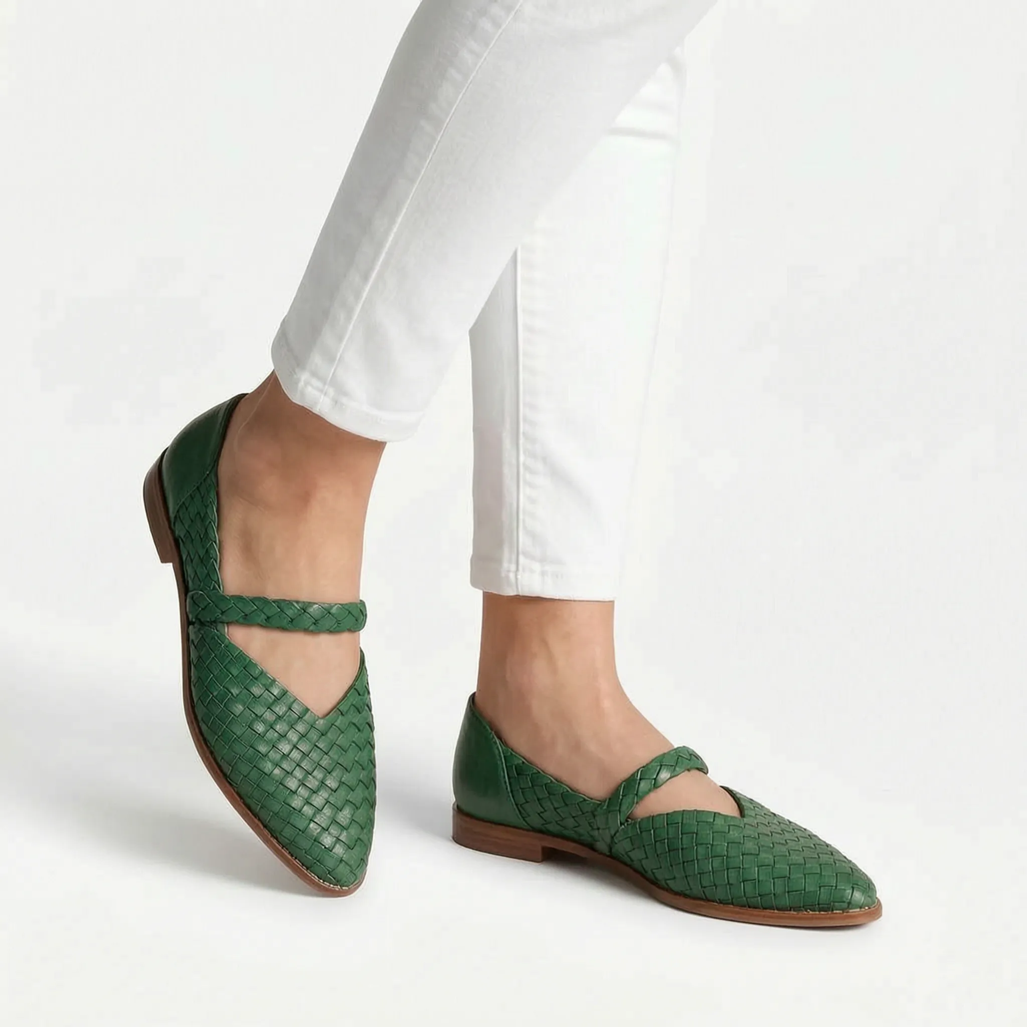 Woven Pointed Toe Mules -  Easy Slip-On Wear - Ormexis