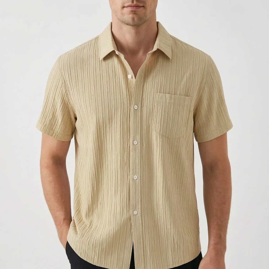 Textured Short Sleeve Shirt -  Smart Casual Dressing - Ormexis