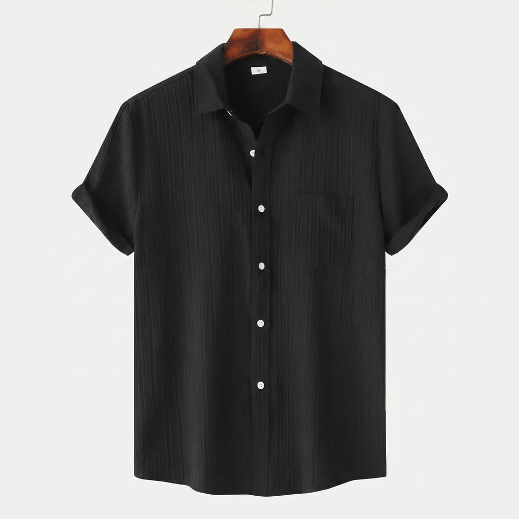 Textured Short Sleeve Shirt -  Smart Casual Dressing - Ormexis
