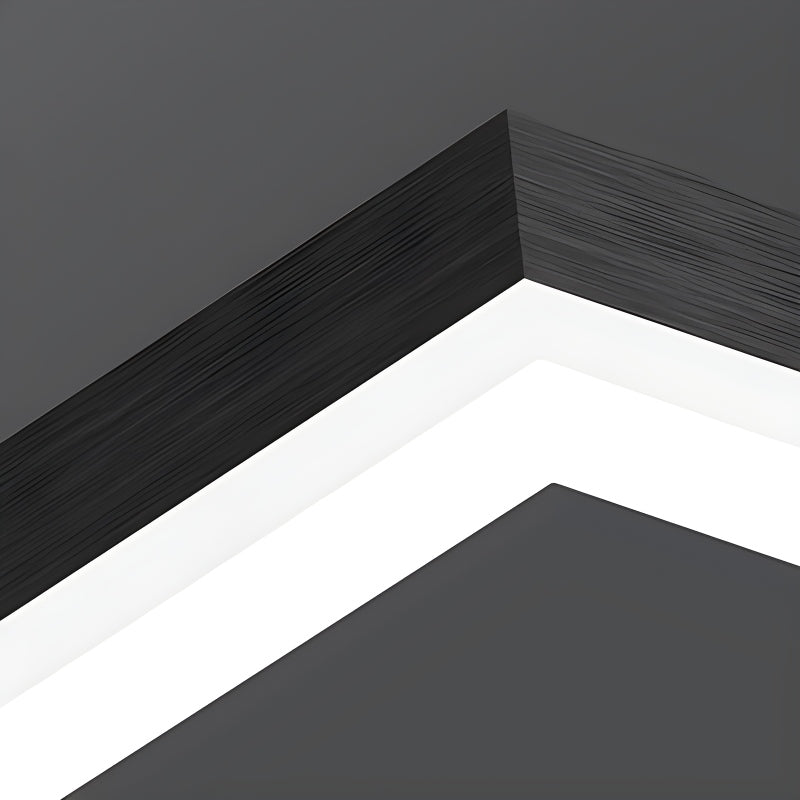 Modern Black Tiered Rectangular Chandelier For Contemporary Interiors
