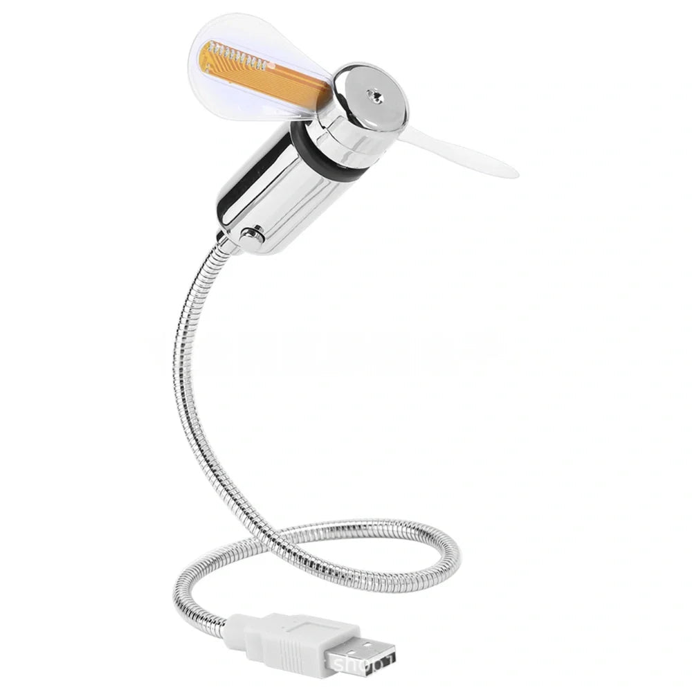 TimeGlow USB-Powered Clock Fan LED Display And Adjustable Airflow