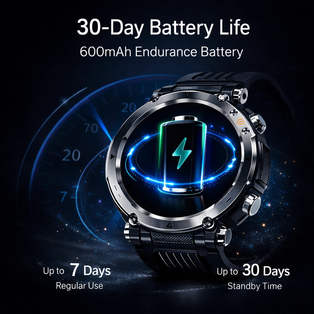 TitanCore Series Rugged GPS Smartwatch With Health Monitoring For Outdoor Adventures