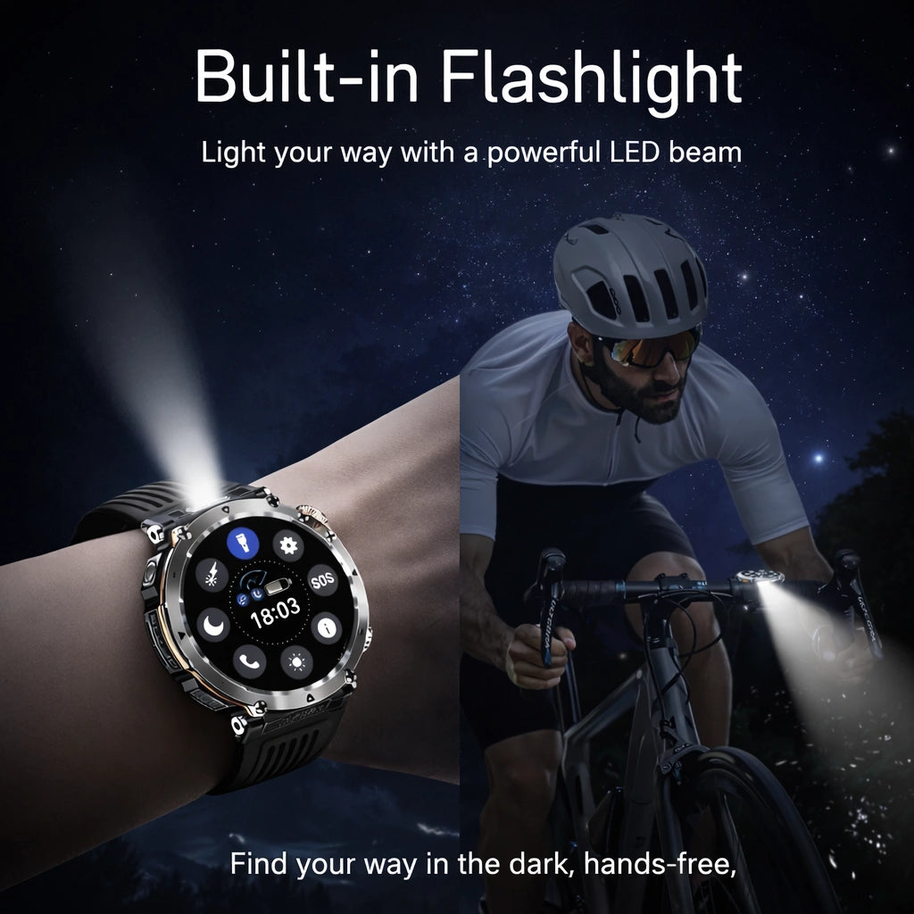 TitanCore Series Rugged GPS Smartwatch With Health Monitoring For Outdoor Adventures