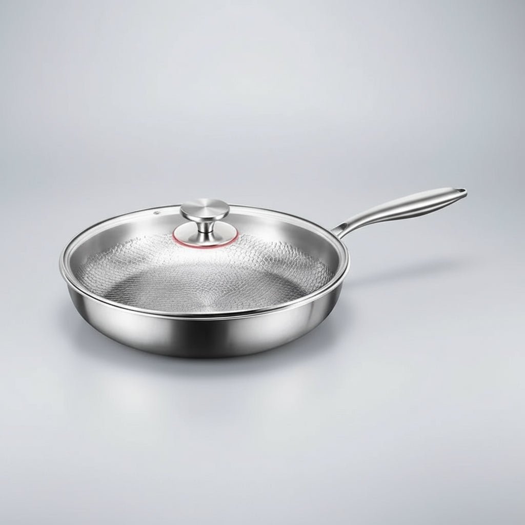 Titanium Hammered Nonstick Frying Pan With Even Heat Distribution