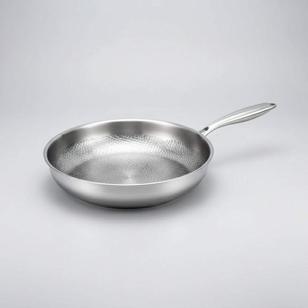 Titanium Hammered Nonstick Frying Pan With Even Heat Distribution