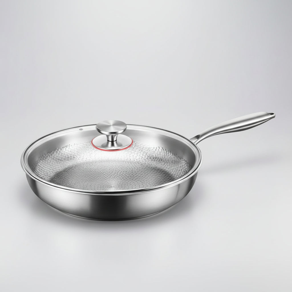 Titanium Kitchen Skillet Nonstick Hammered Frying Pan Induction Compatible