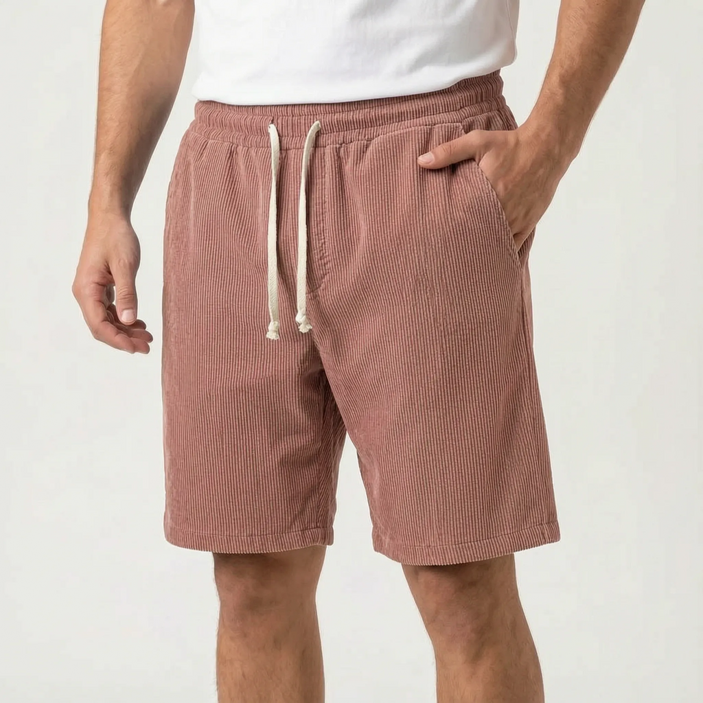 Men's Casual Textured Shorts -  Casual Weekend Outings - Ormexis