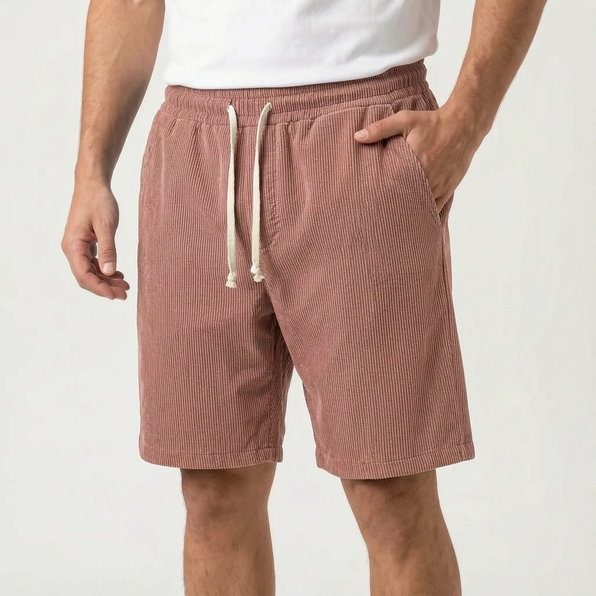 Men's Casual Textured Shorts -  Casual Weekend Outings - Ormexis