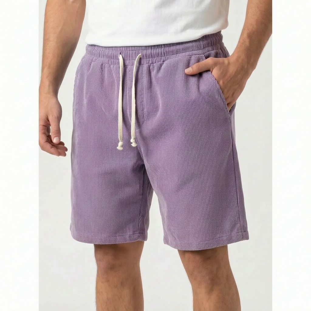 Men's Casual Textured Shorts -  Casual Weekend Outings - Ormexis