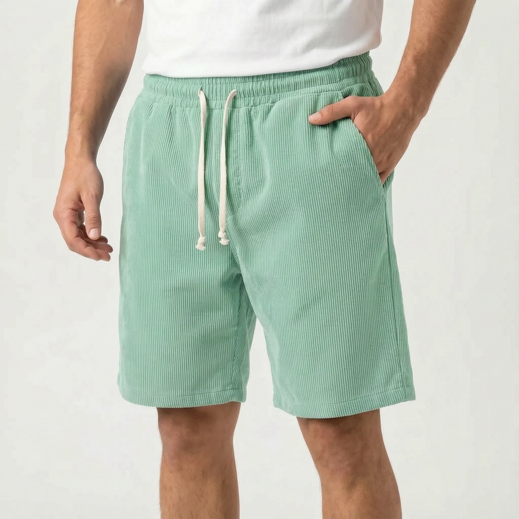 Men's Casual Textured Shorts -  Casual Weekend Outings - Ormexis
