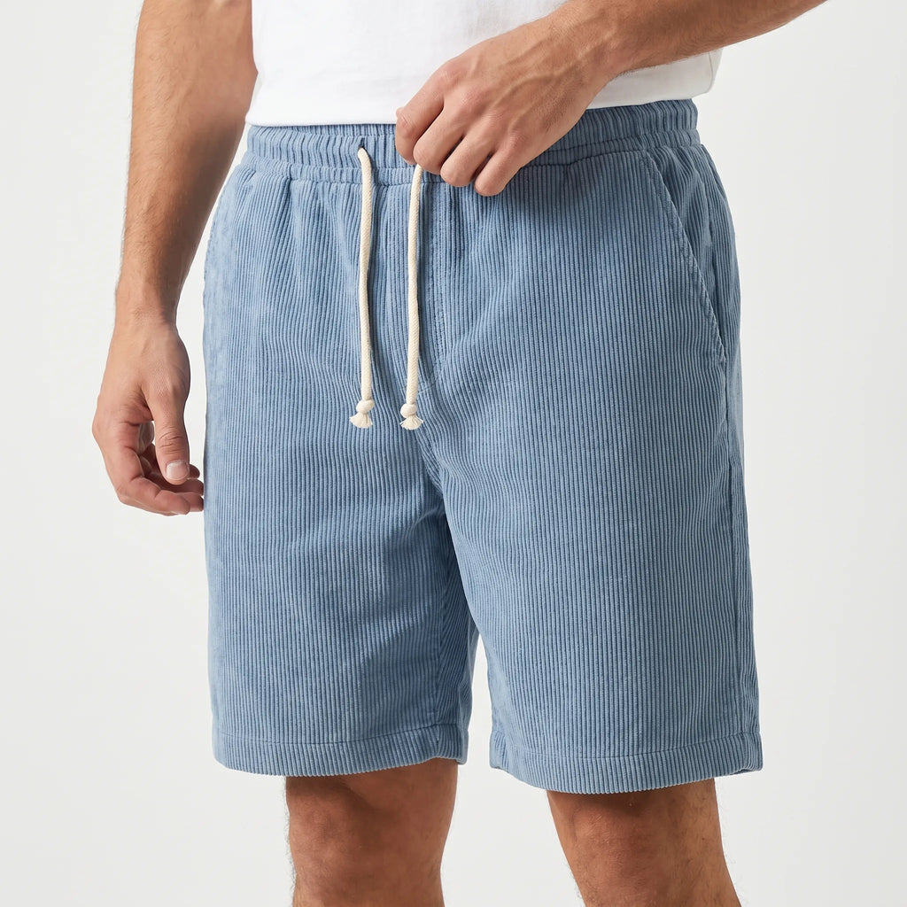 Men's Casual Textured Shorts -  Casual Weekend Outings - Ormexis