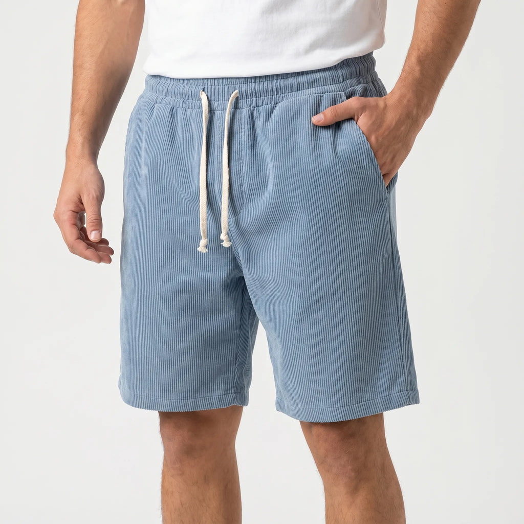 Men's Casual Textured Shorts -  Casual Weekend Outings - Ormexis