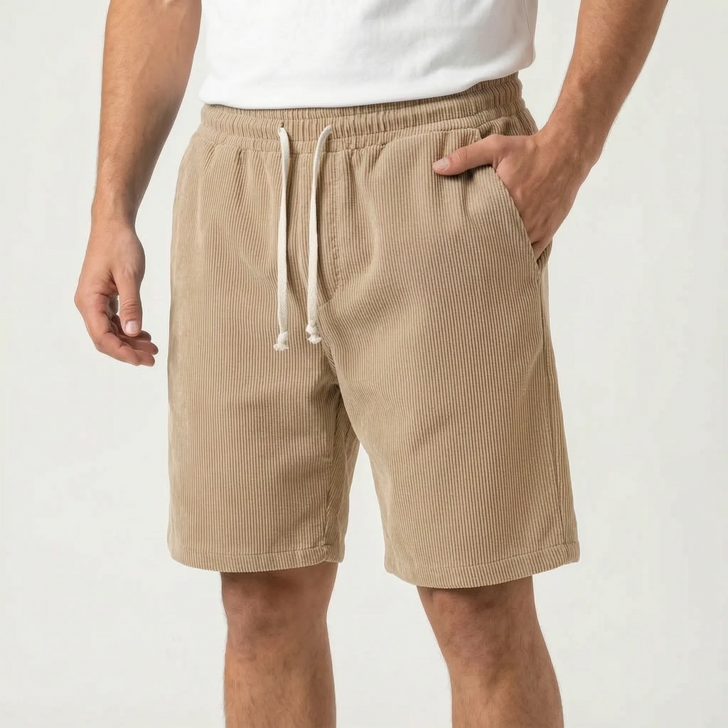 Men's Casual Textured Shorts -  Casual Weekend Outings - Ormexis