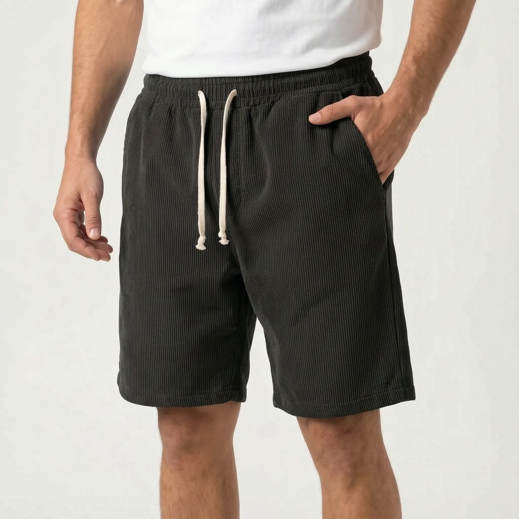 Men's Casual Textured Shorts -  Casual Weekend Outings - Ormexis