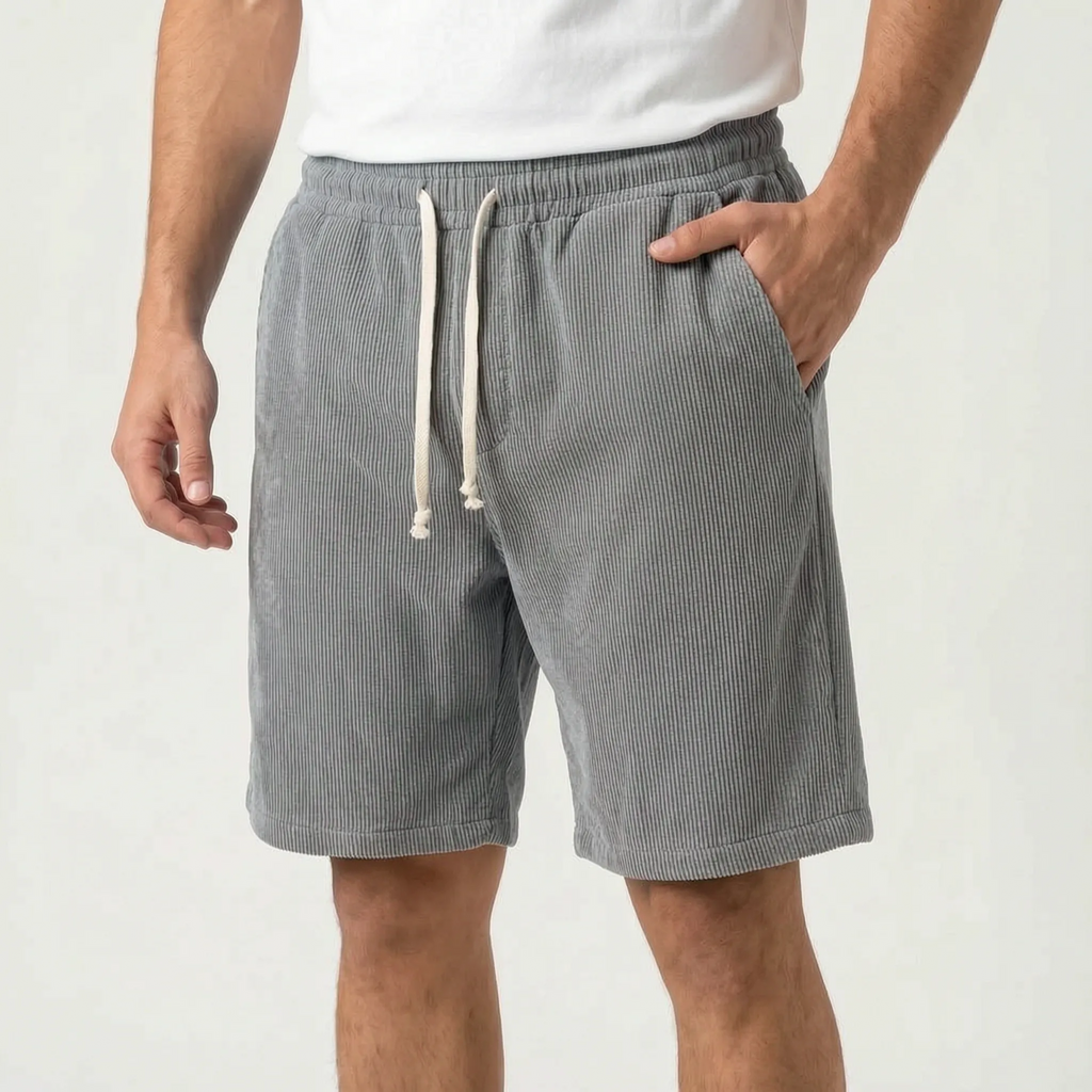 Men's Casual Textured Shorts -  Casual Weekend Outings - Ormexis