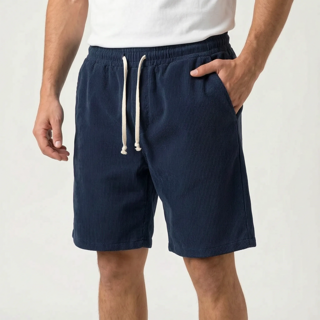 Men's Casual Textured Shorts -  Casual Weekend Outings - Ormexis