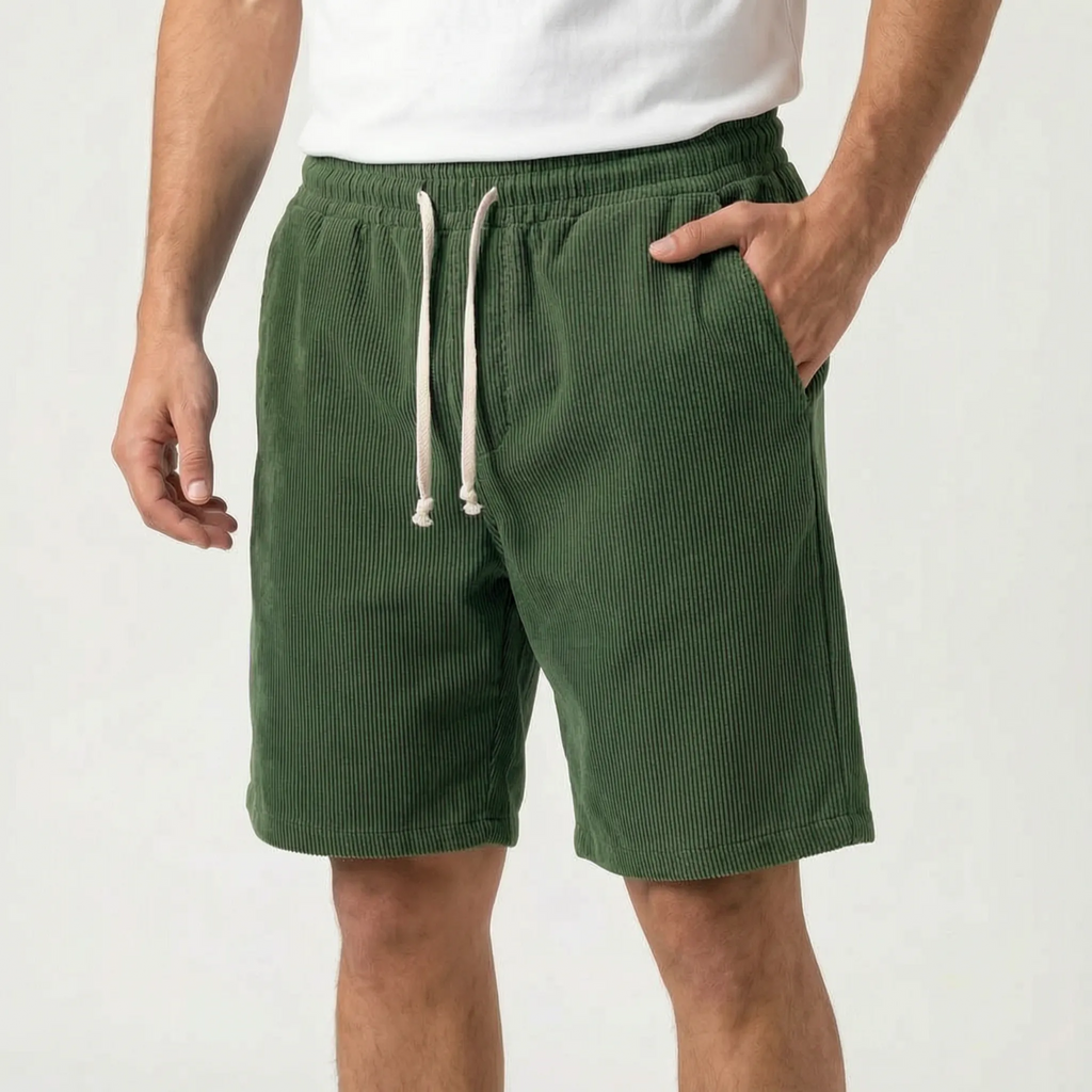 Men's Casual Textured Shorts -  Casual Weekend Outings - Ormexis