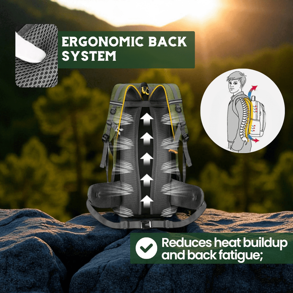 TrailPro 50L Hiking Pack With Airy Back Panel For Everyday Comfort