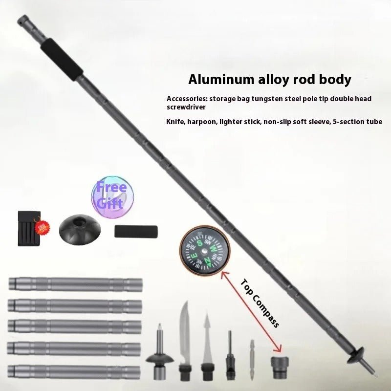 Trailforce All-In-One Hiking Stick With Survival Tools